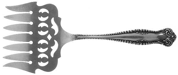 Canterbury (Sterling, 1893) Large Solid Tined Sardine Serving Fork