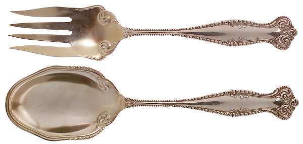 Canterbury (Sterling, 1893) (2 Pc) Solid Salad Set