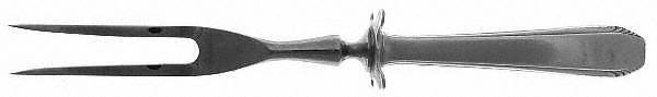 Cascade (Sterling, 1933, No Monograms) Small Steak Carving Fork with Stainless Prongs