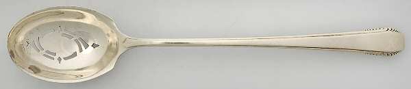 Cascade (Sterling, 1933, No Monograms) Pierced Bowl Short Handle Olive Spoon