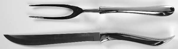Cavalcade (Stainless-Cutlery) Large 2-Piece Roast Carving Set w/Stainless Blade
