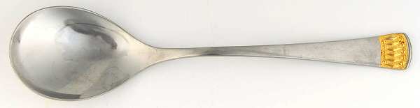 Ceremony-Gold Accent (Stainless) Solid Salad Serving Spoon