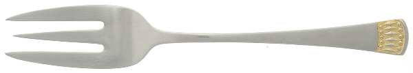 Ceremony-Gold Accent (Stainless) Medium Solid Cold Meat Serving Fork