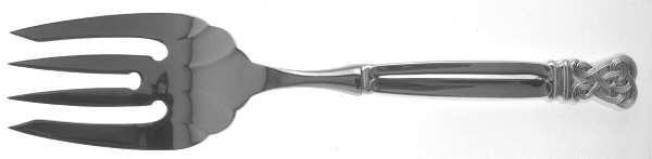 Celtic Weave (Sterling, 1979) Large Stainless-Tine Cold Meat Serving Fork