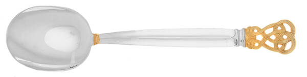 Celtic Weave Gold (Sterling) Round Bowl Soup Spoon (Cream Soup) HC