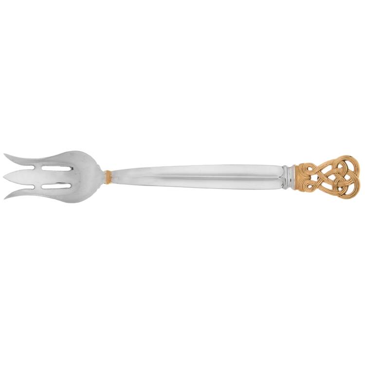Celtic Weave Gold (Sterling) Seafood/Cocktail Fork  HC