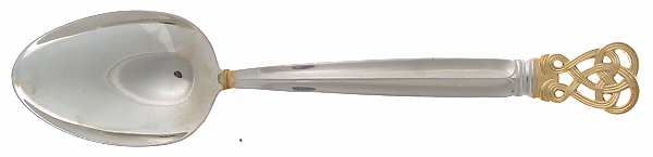 Celtic Weave Gold (Sterling) Dessert/Oval Soup Spoon