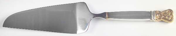 Celtic Weave Gold (Sterling) Pie & Cake Server with Stainless Blade