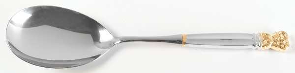 Celtic Weave Gold (Sterling) Salad Servng Spoon with Stainless Bowl