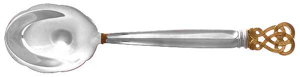Celtic Weave Gold (Sterling) Sugar Spoon