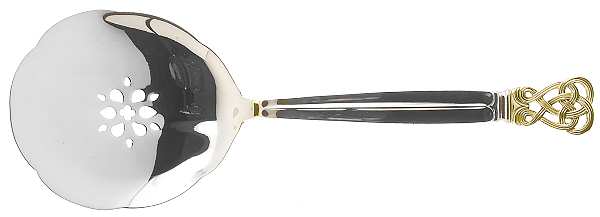 Celtic Weave Gold (Sterling) Tomato Server, Solid Piece