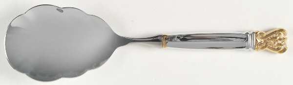 Celtic Weave Gold (Sterling) Rice Spoon-Stainless Bowl