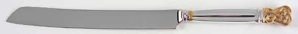 Celtic Weave Gold (Sterling) Wedding Cake Knife with Stainless Blade