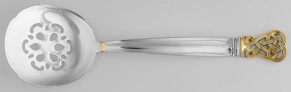 Celtic Weave Gold (Sterling) Solid Bon Bon Spoon