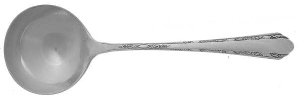 Chased Diana (Sterling, 1928, No Monos) Round Bowl Soup Spoon (Bouillon)
