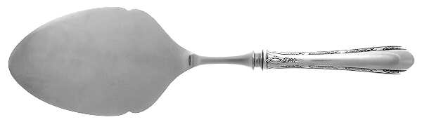 Chased Diana (Sterling, 1928, No Monos) Pastry Server with Stainless Blade