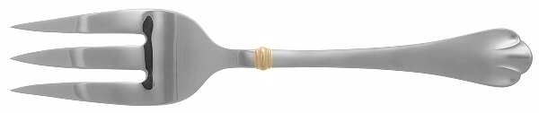 Chelmsford (Stainless-Gold Accent) Large Solid Cold Meat Serving Fork