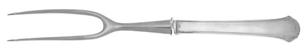 Chippendale (Sterling, 1937) Small Carving Fork Stainless Prong w/Sterling Guar