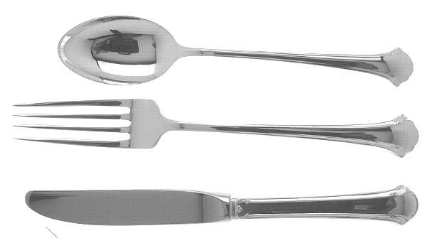 Chippendale (Sterling, 1937) 3-Piece Youth Set (Knife, Fork & 5 O'Clock Spoon)