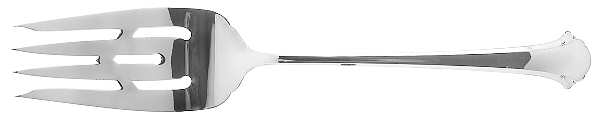 Chippendale (Sterling, 1937) Large Solid Cold Meat Serving Fork