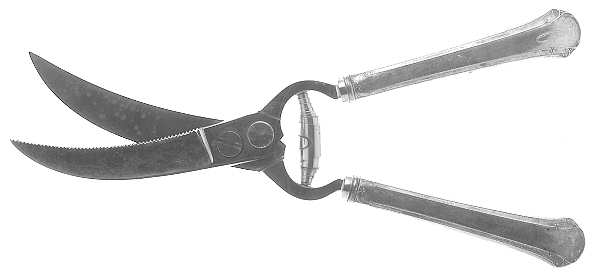 Chippendale (Sterling, 1937) Poultry Shears with Stainless Blades