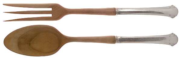 Chippendale (Sterling, 1937) Wooden Bowl 2-Piece Salad Set