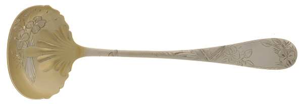 Clover (Sterling, 1887) Solid Bright Cut Cream Ladle