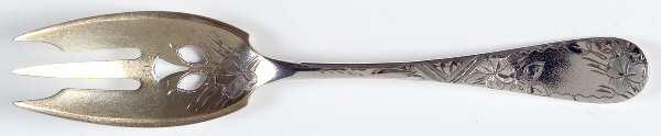 Clover (Sterling, 1887) Individual Pie Fork w/Bright Cut