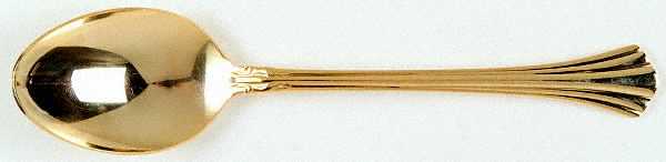 Classic Plume Gold (Electroplate, 1988) Place/Oval Soup Spoon by Towle Silver