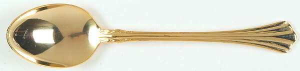 Classic Plume Gold (Electroplate, 1988) Teaspoon by Towle Silver