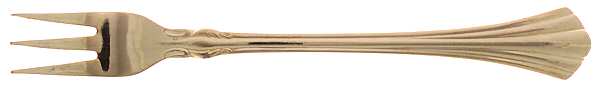 Classic Plume Gold (Electroplate, 1988) Cocktail/Seafood Fork by Towle Silver