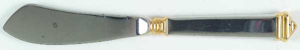 Colonnade-Gold Accent (Stainless) Hollow Handle Master Butter Knife by Towle Silver