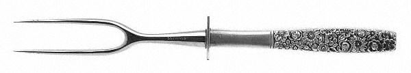 Contessina (Sterling, 1965) Small Steak Carving Fork with Stainless Prongs