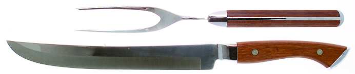 Connoisseur (Stainless, Cutlery) Large 2-Piece Roast Carving Set w/Stainless Blade