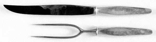 Contour (Sterling, 1950) Large 2-Piece Roast Carving Set w/ Stainless Blade