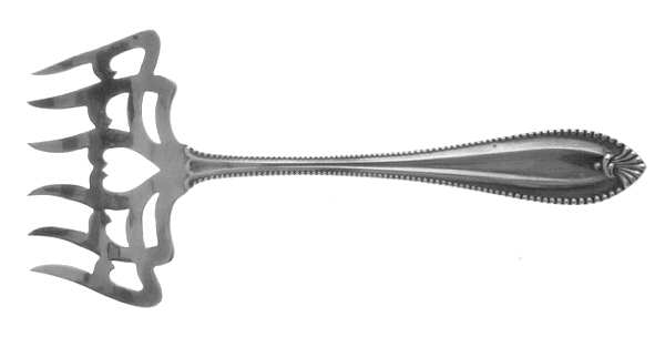 Cordova (Sterling, 1902, No Monograms) Large Solid Tined Sardine Serving Fork