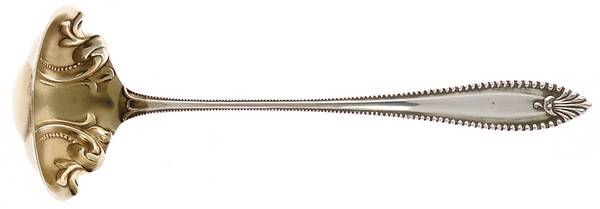Cordova (Sterling, 1902, No Monograms) Solid Piece Cream Ladle