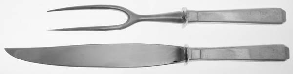 Craftsman (Sterling, 1932) 2 Piece Small Carving Set W Sterling Guard