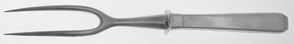 Craftsman (Sterling, 1932) Small Carving Fork Stainless Prong W/Sterling Guar