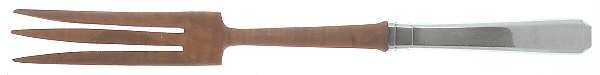 Craftsman (Sterling, 1932) Salad Serving Fork with Wooden Prongs