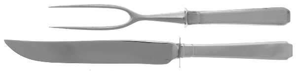 Craftsman (Sterling, 1932) 2 Piece Small Carving Set W/ Sterling Guard