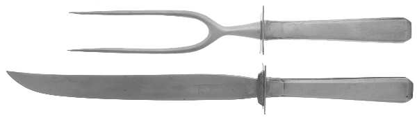 Craftsman (Sterling, 1932) (2 Pc)Carving Set-Lg Stnbl/Roast w/Sterling Guard
