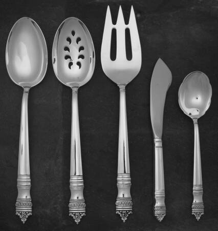 Danish Baroque (Sterling, 1970) 5 Piece Hostess Set