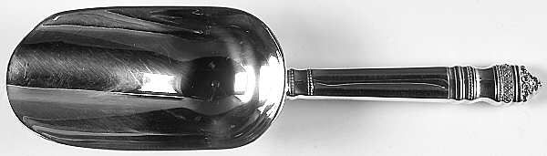 Danish Baroque (Sterling, 1970) Ice Scoop with Silverplate Bowl