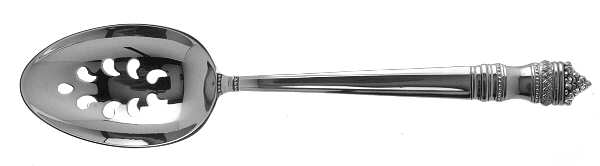 Danish Baroque (Sterling, 1970) Pierced Tablespoon (Serving Spoon)