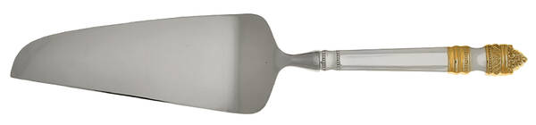 Danish Baroque Gold (Sterling, 1974) Pie & Cake Server with Stainless Blade