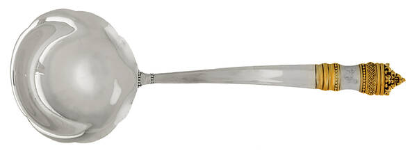 Danish Baroque Gold (Sterling, 1974) Solid Gravy Ladle