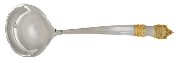Danish Baroque Gold (Sterling, 1974) Solid Piece Cream Ladle