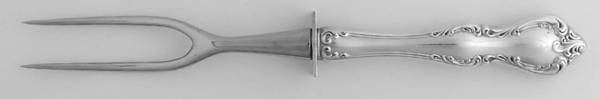 Debussy (Sterling, 1959) Small Carving Fork W/Sterling Guard