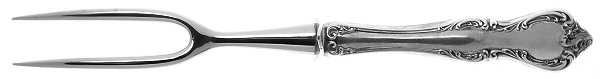 Debussy (Sterling, 1959) Small Steak Carving Fork with Stainless Prongs